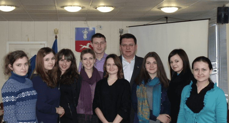 Зустріч студентів Східноєвропейського університету з Черкаським міським головою Одаричем Сергієм Олеговичем