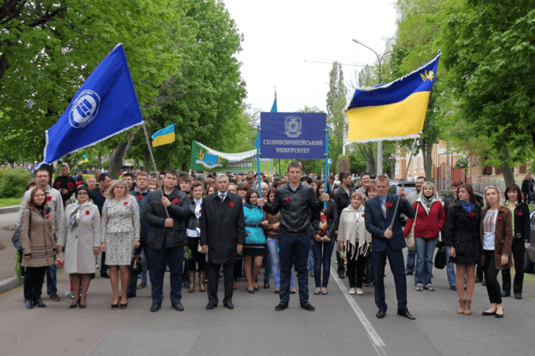 Східноєвропейський університет взяв участь у заходах із нагоди святкування дня перемоги